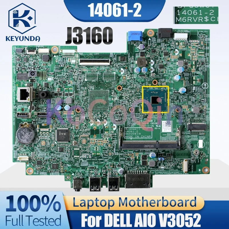 For DELL AIO V3052 Notebook Mainboard 14061-2 J3160 0GXCFF All-in-one Mainboard Full Tested