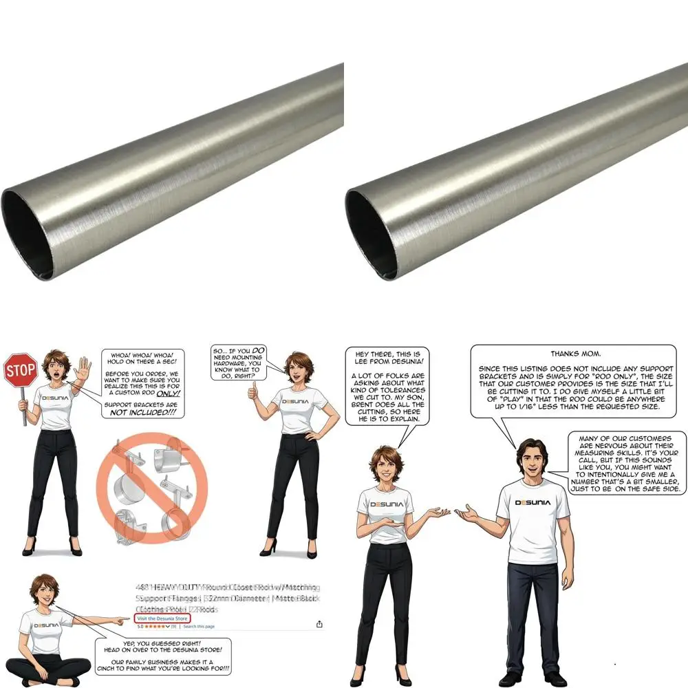 

Штанга для шкафа из матового никеля, изготовленная на заказ, длина до 72 дюймов