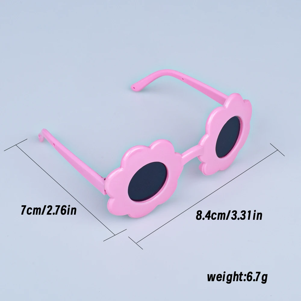 Cute Doll Glasses 18inches 1/6 Doll Fashion Flowers Crown Heart Shape Sunglasses DIY Accessories