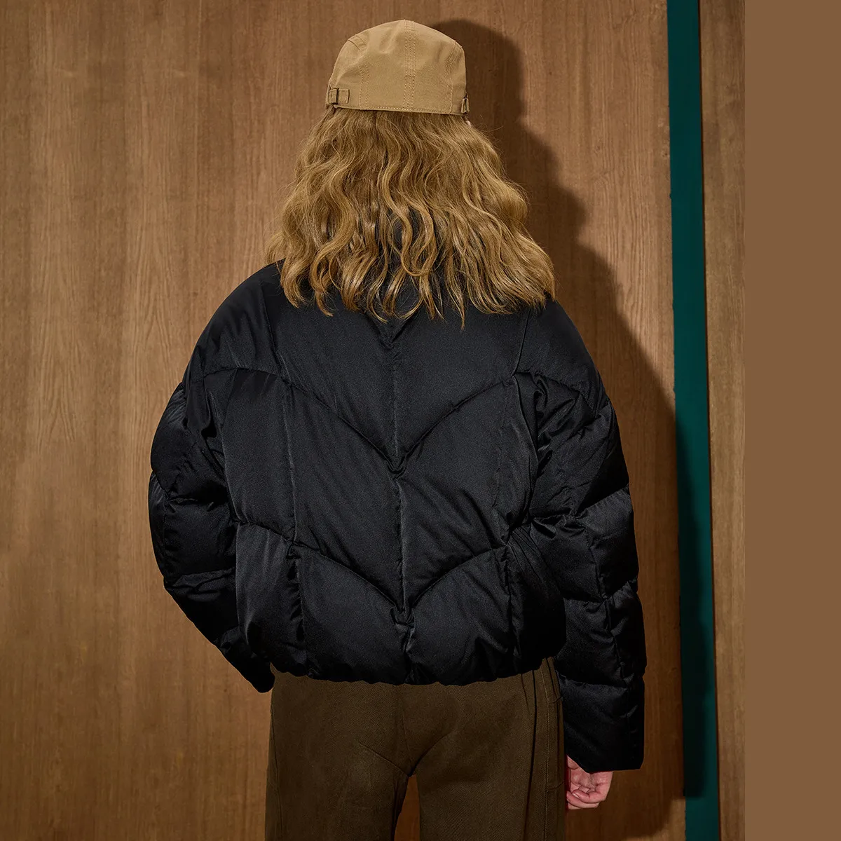 2025 الشتاء المرأة 90% أسفل ملء سترة منفوخة الوقوف طوق بلون سترة المتضخم فضفاضة تناسب معطف تنوعا نفخة الأكمام #2