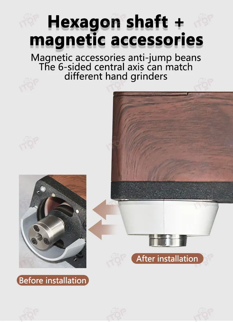 ITOP-MG-U Hand Grinder Grinding Support 50-300RPM Variable Speed Adjustment Coffee Milling Stand Suitable for Most Hand Grinder