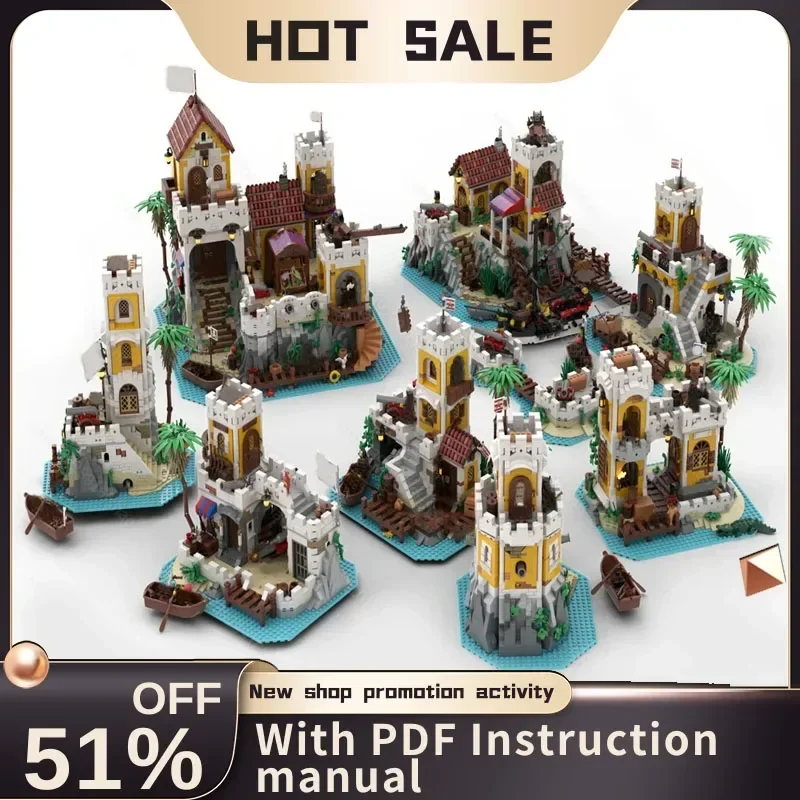 

Новинка 14219 шт. Moc, европейская средневековая серия «Пираты», императорский комплект, модель «сделай сам», креативные идеи, детские игрушки, подарки, головоломка на заказ 6259