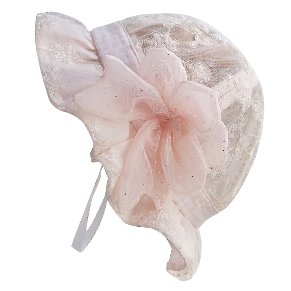 

Summer Thin Kids Toddler UV Protection Breathable Bucket Hat Lace Decorative Infant Beach Wide Brim Hat
