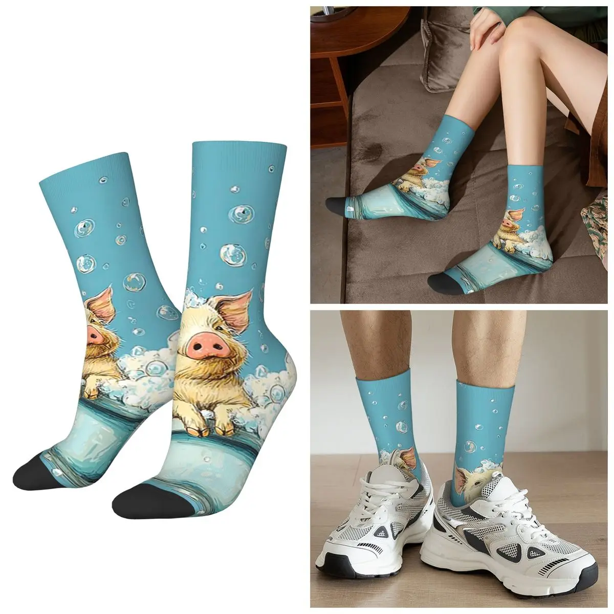 

Всесезонные милые носки с мультяшными свинками, носки в стиле Харадзюку, супермягкие носки для мужчин и женщин, подарки на День святого Валентина