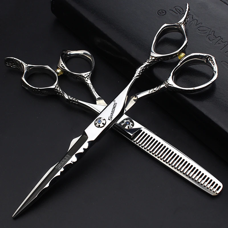 

Authentic high-end 6-inch hair clippers, hairdresser's exclusive hair clippers, professional flat cut teeth clipper set.