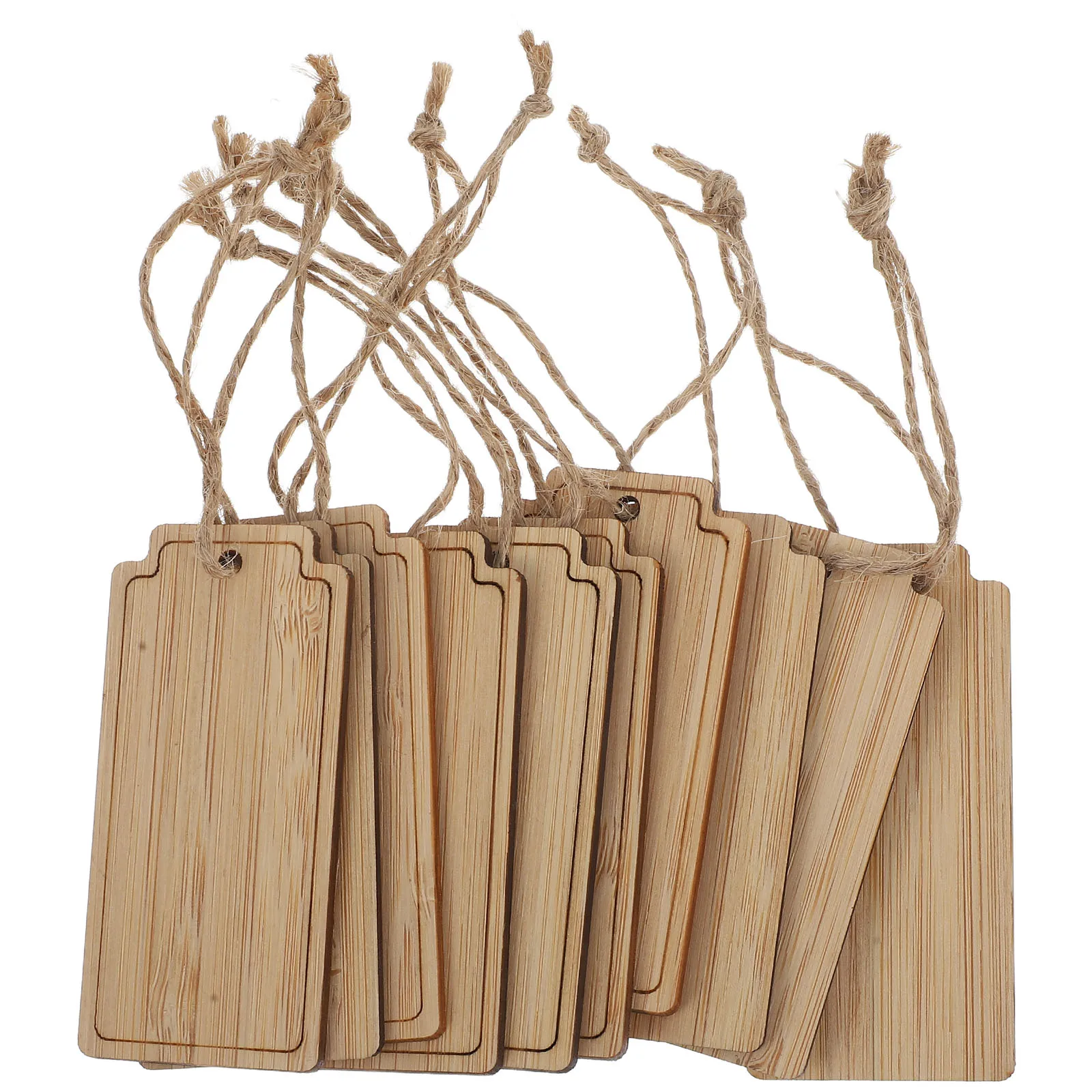 10 Pcs Bamboo Small Hang Tags Durable Reusable Garden Plant Labels Decor Signs Outdoor Planter Markers Wooden Tree Tags