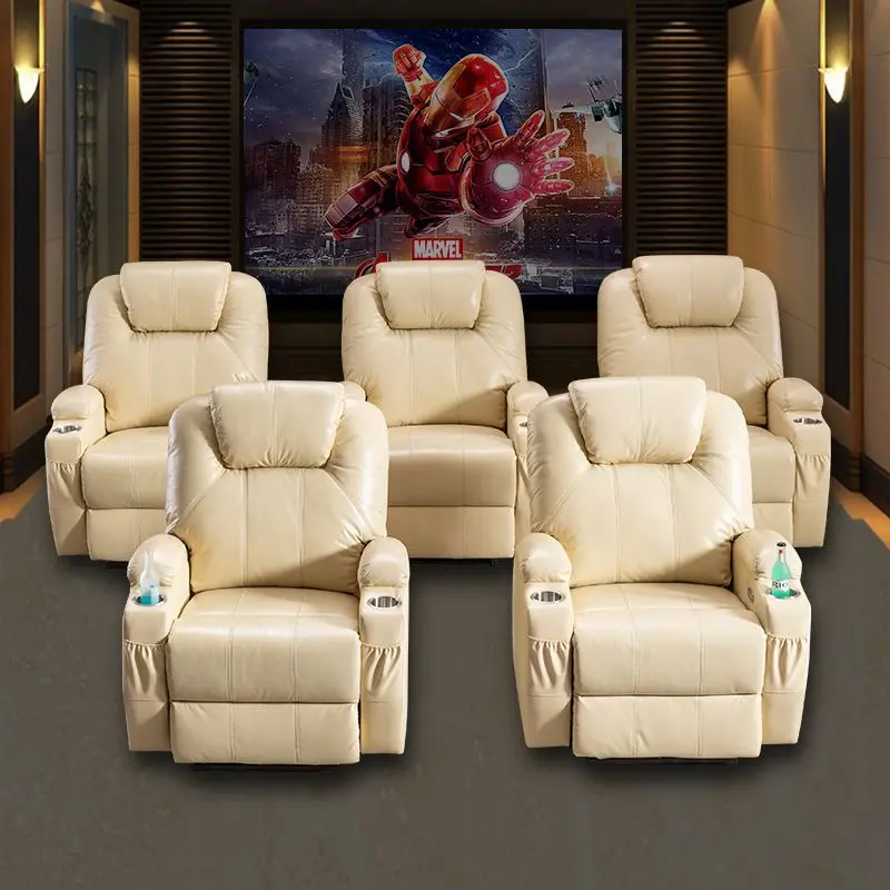 First-class space capsule sofa, electric multi-function leather sofa
