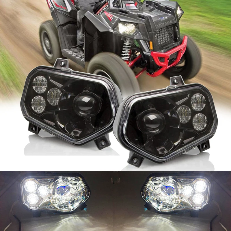 

RZR 800 ATV UTV Light LED Projector Headlight Polaris Ranger / Sportsman LED Headlight Kit For Polaris Ranger Side X Sides