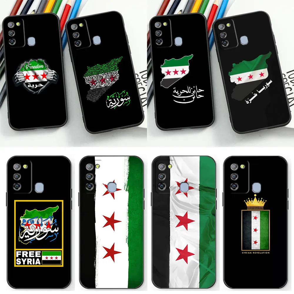 Syrian Revolution Flag Case For Infinix Note Zero Tecno Pova Camon 30 30I 12 12G96 11 10 11S Vip Play 20 5 4 2 19 16 Pro Cover