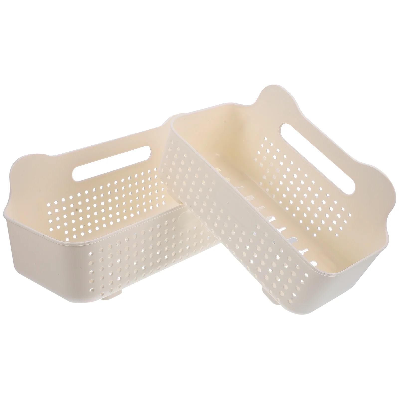 

2 Pcs Multifunction Wall Hanging Storage Basket Shelf Bathroom Vanity Organizer Pp Holders Organiser