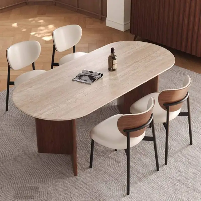 Stylish Nordic Luxury Dining Table Wood Minimalist Restaurant Kitchen Dining Table Camping Modern Mesas Comedor House Furniture