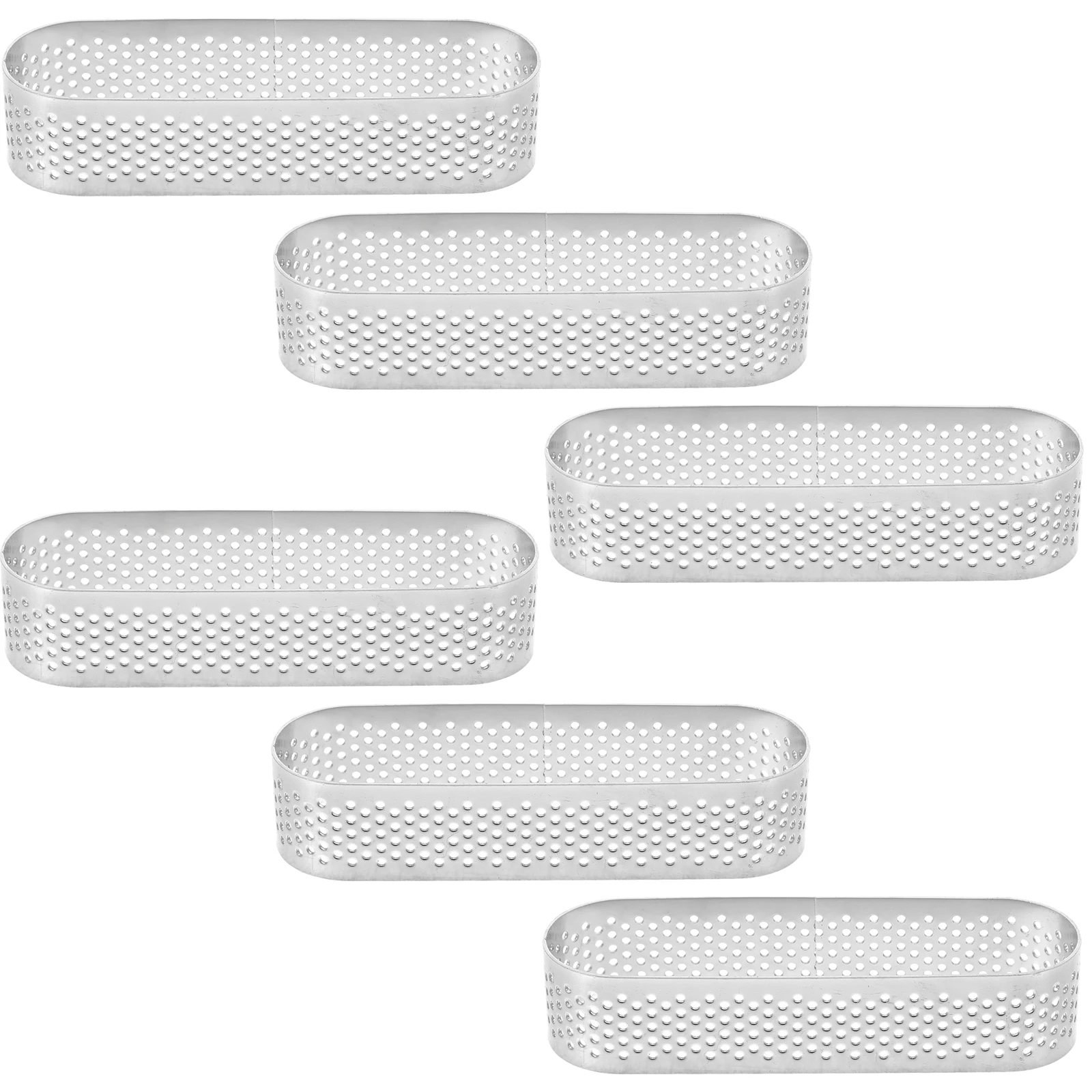 

6 Pcs Oval Baking Tart Ring Cake Mold & Pastry Rings Tools French and Mousse Stainless Steel Crumpet Molds