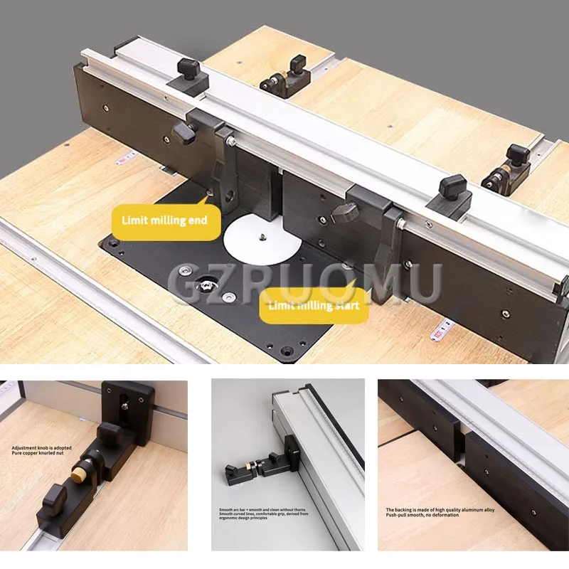 Woodworking Flip-Up Modification Engraving Machine Fixing Set DIY Chute T Slot Trimming Machine Adjustable Clamp Support Fitting