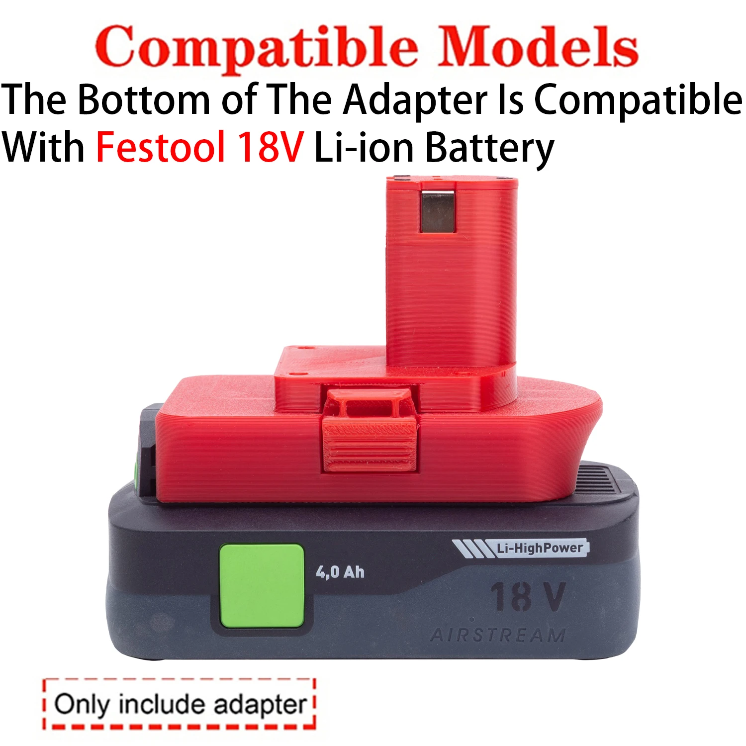 Battery Adapter For Ryobi 18V ONE+ Li-ion Tool To Festool 18V Li-ion Battery Adapter Converter Power Tool Accessory