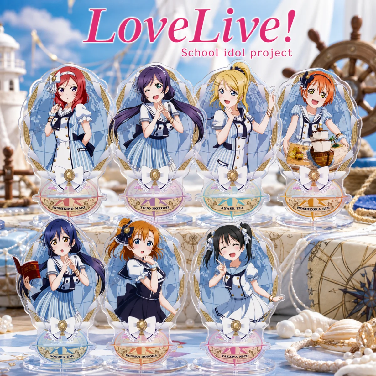 Anime Love Live! 15cm Acrylic Stand HD Umi Eli Maki Holiday Gift Independence Day Table Cabinet Anime  Collectible keychain
