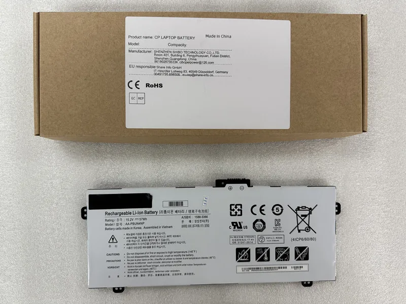 

AA-PBUN4NP 15,2 В 57 Втч Аккумулятор для ноутбука NP9300AA NP940Z5J NP940z5l NP940Z5L-S03US NP940Z5L-X01US NP940Z5L-X03US