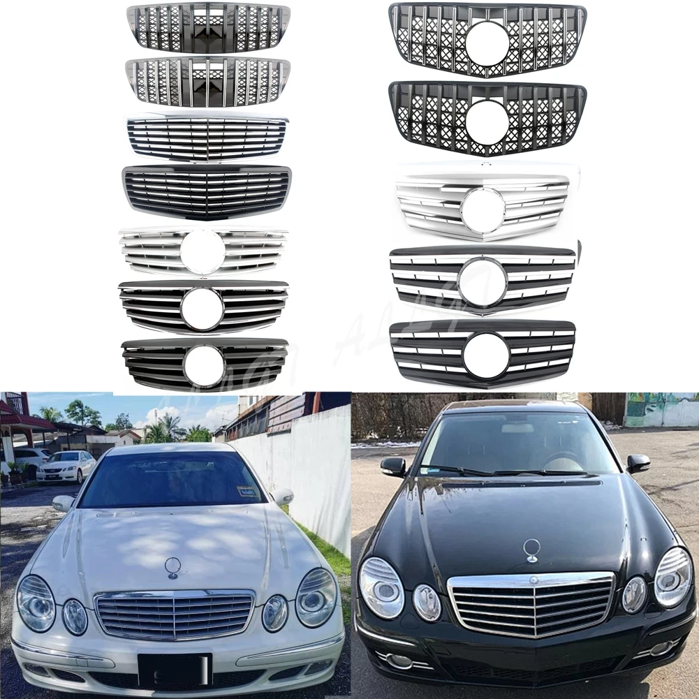 

Front Racing Facelift Grills For Mercedes-Benz E-Class W211 E200 E220 E230 E240 E250 E320 E420 E43AMG E55AMG 2003-2006 2007-2009