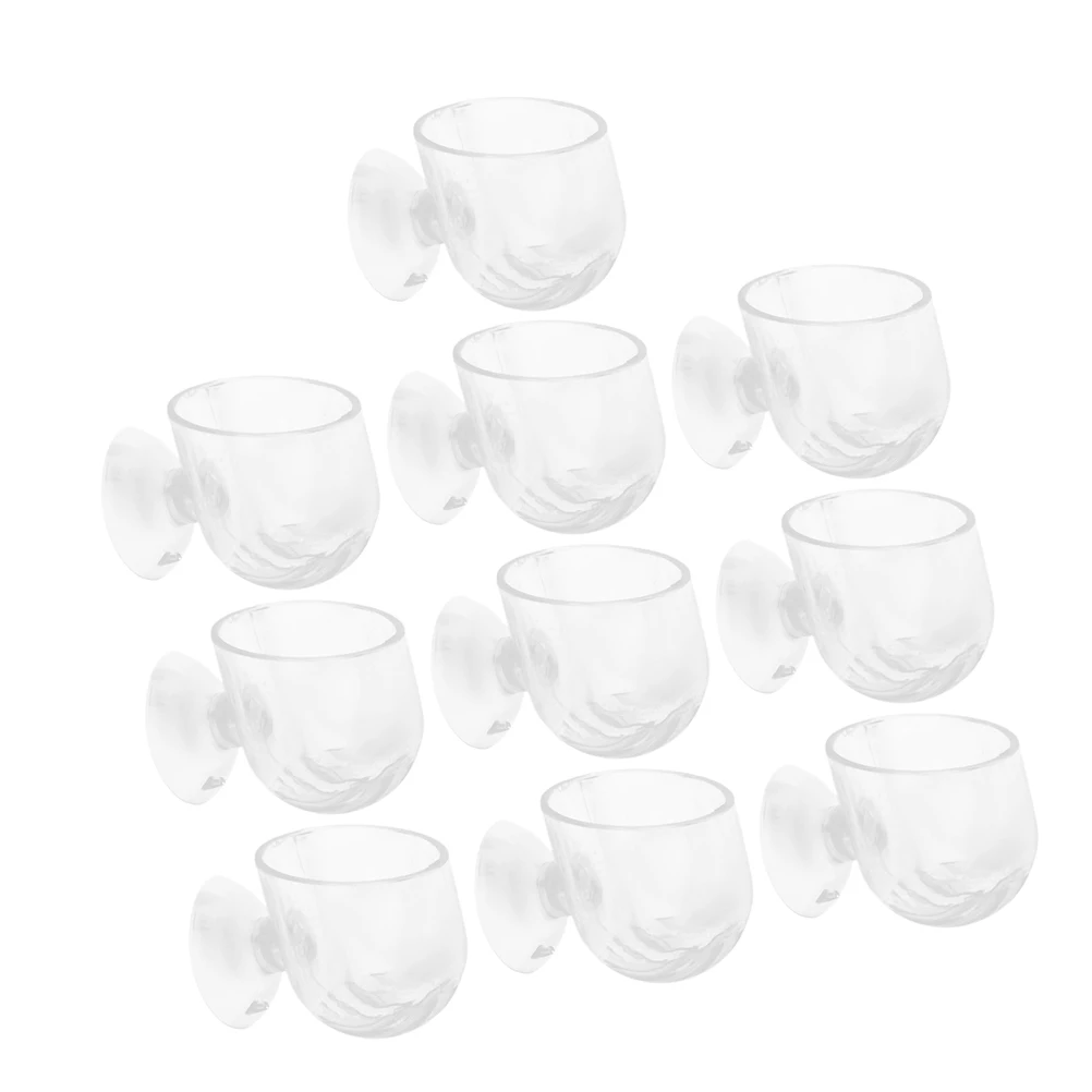 

10pcs Aquarium Flower Pot Fish Tank Suction Cup Decorations Planter Cups Plants Hydroponic Adjustable Water Level Acrylic
