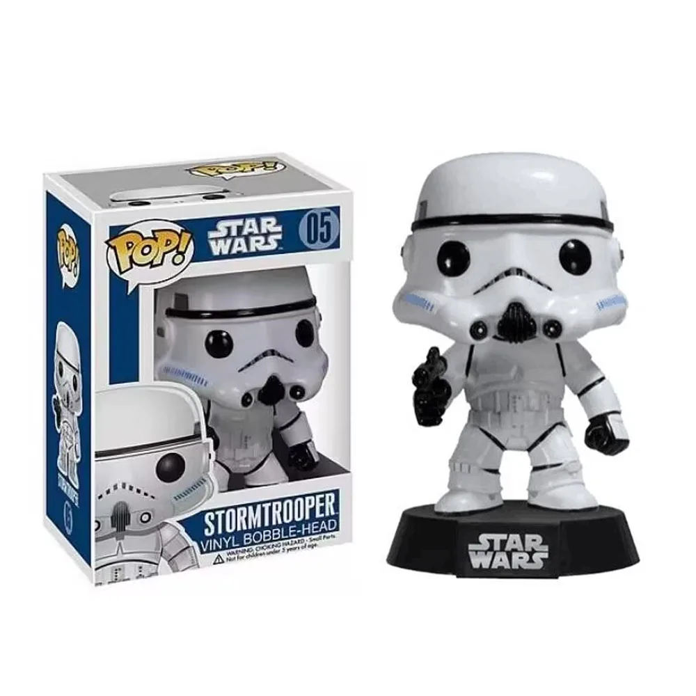 Funko Pop Movies-StarWars Darth Vaders #143 #428 Boba Fett #478 Stomtrooper #05 Vinyl Action Figure Toys Kids Gifts