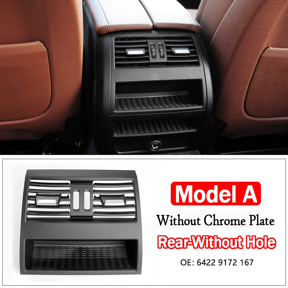 

Вентиляционная решетка для заднего кондиционера, хромированная простая черная решетка для BMW 5 серии F10 F11 F18 520i 523i 525i 528i 535i