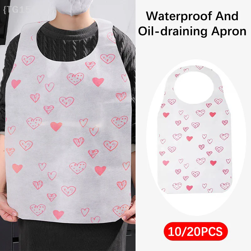 Disposable Aprons Oil-proof Waterproof, 10/20 Pcs Bulk Pack Non-woven Protective Aprons For Cooking & Cleaning【No】