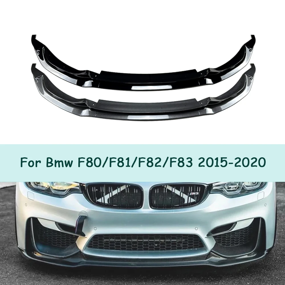 

3PCS Car Front Bumper Lip Spoiler Splitter For BMW 3 Series 4 Series M3 M4 F80 F81 F82 F83 Car Diffuser Bodykits Cover 2015-2020