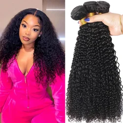 12A Brazilian Kinky Curly 1/2/3 PCS Bundles Human Hair Extensions Unprocessed Virgin Hair Raw Hair Weave Bundles Jerry Curly