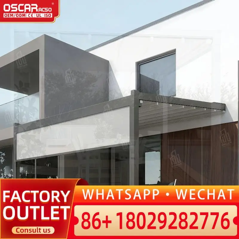 

Aluminum Frame UV Resistant Fabric Waterproof Retractable Patio Sun Shade Awning Outdoor Garden Backyard Camping Retractable Can