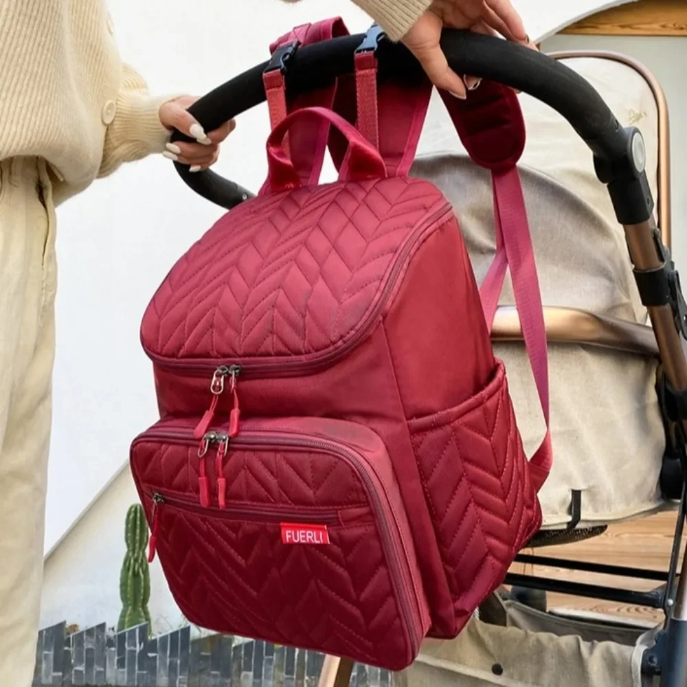 

New Nylon Baby Diaper Bag Multi-functional Lightweight Baby Organizer Bag Large Capacity Maternity Bag for Outdoor Travel