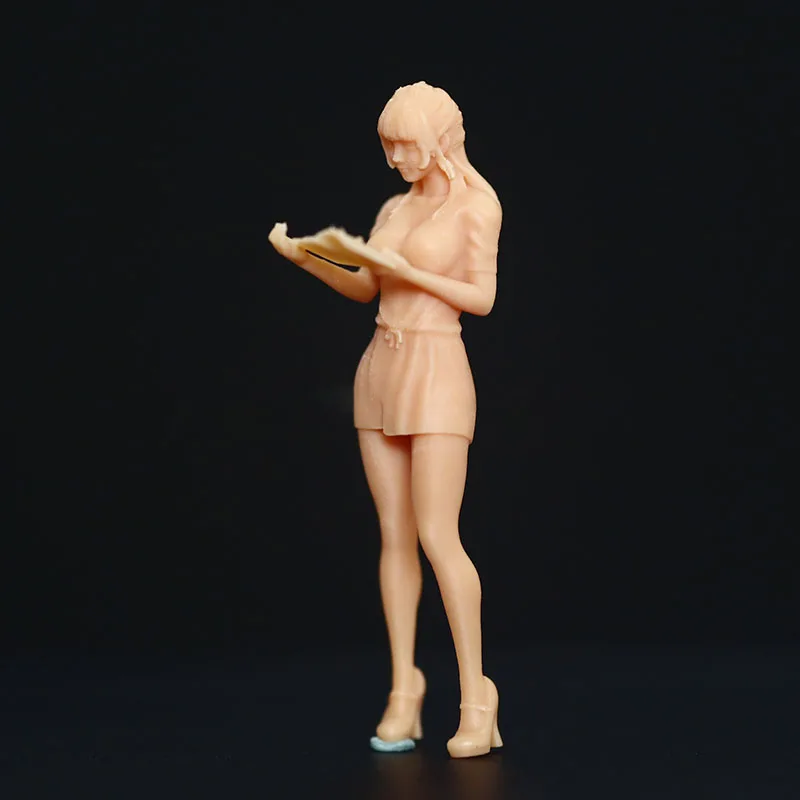 1:64 1/87 Schoolgirl School Uniform Female Teacher Miniature Model Sand Table Villain Scene Need To Be Colored By Yourself