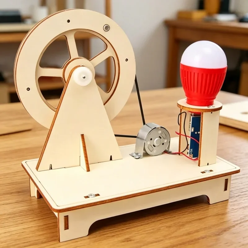 Kit Scientifique de Physique DIY : Générateur Manuel, Jouet d'Expérimentation STEM, Outil Pédagogique Pratique pour Enfants, Ensemble Cadeau pour Enfants