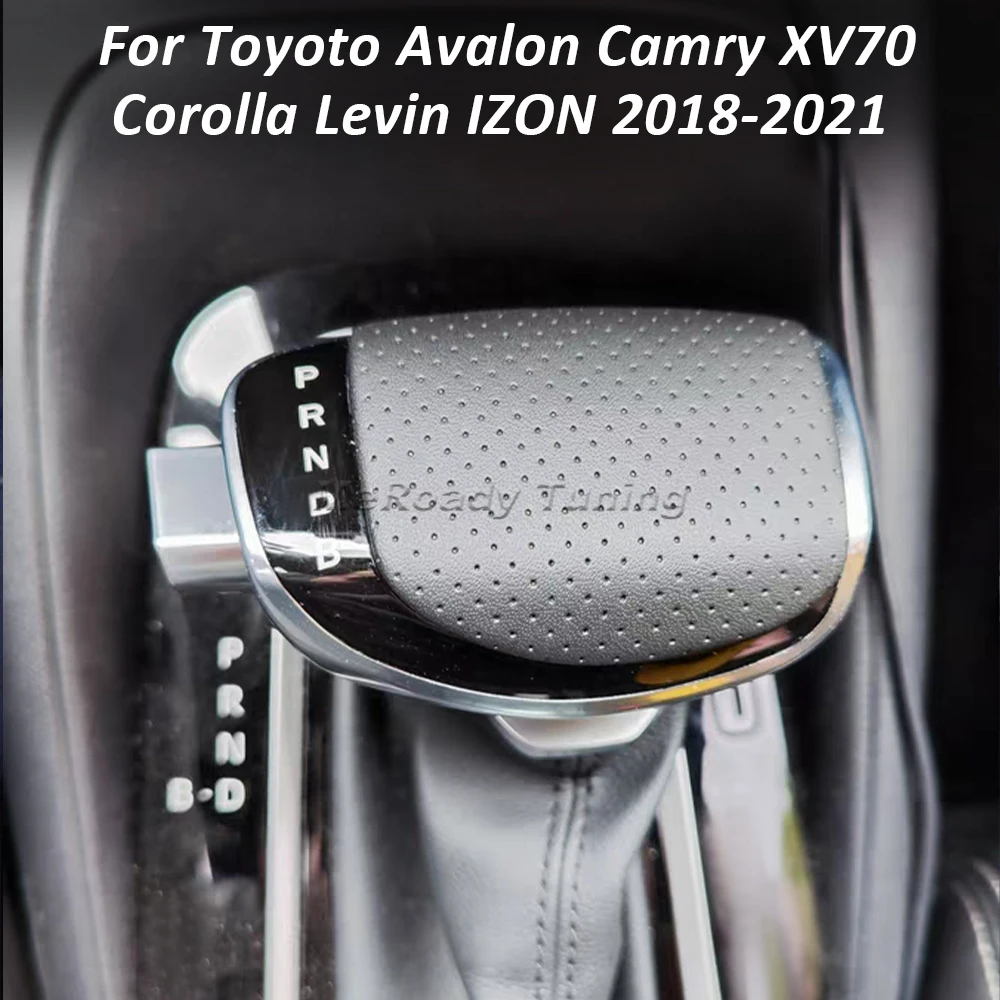 Leather Auto Gear Shift Knob Lever Stick For Toyoto Avalon Camry XV70 2020 2021 Corolla Levin IZON 2019 interior tuning