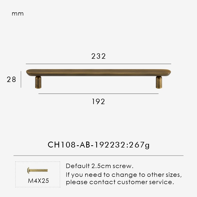Nurlin massief messing effen minimalistisch Italiaans modern design kastladen T-bar handvat verlengde kledingkast kastdeur pull CH108