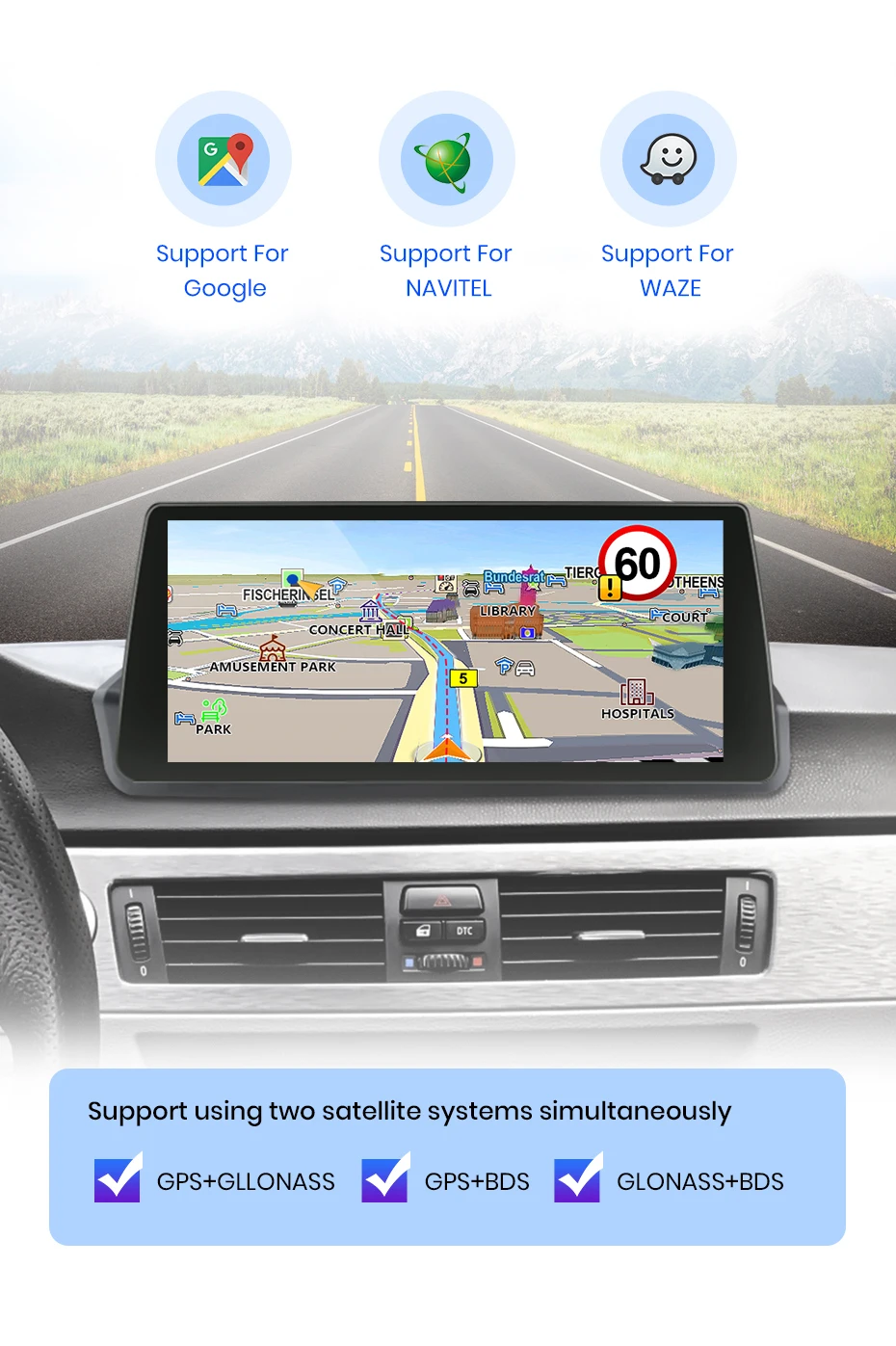 Junsun kabelloses CarPlay- und Android-Auto-Autoradio für BMW 3er-Reihe E90 E91 E92 E93, Baujahr 2005–2012, mit 4G-WLAN, Bluetooth, Hauptgerät, Multimedia-Stereoanlage und Touchscreen. – Detail 12