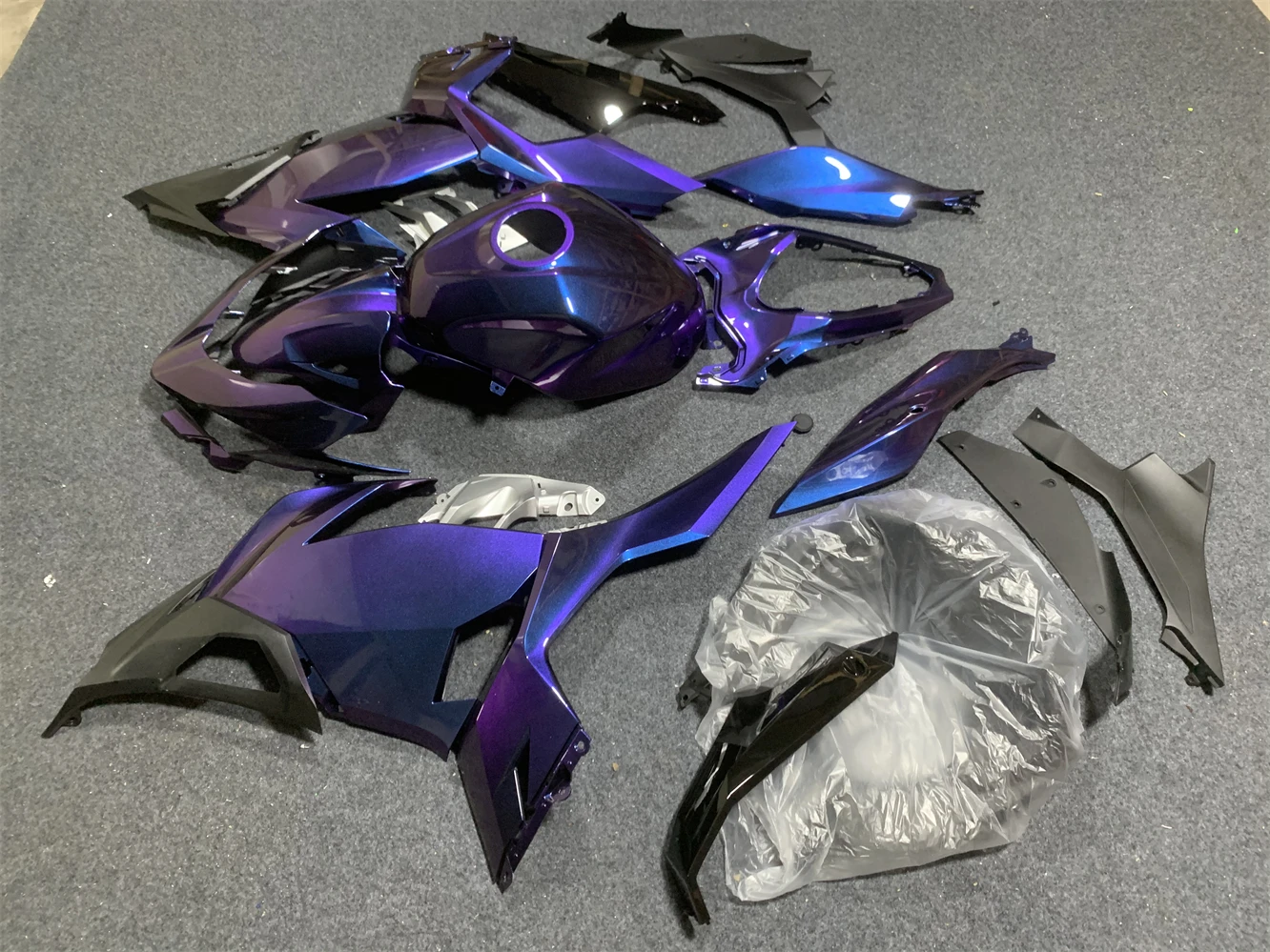 Motorcycle Fairing kit for Ninja 400 18 19 2021 22 23 year EX400 ZX400 2018 2019 2020 2021 2022 2023 Fairing Blue purple