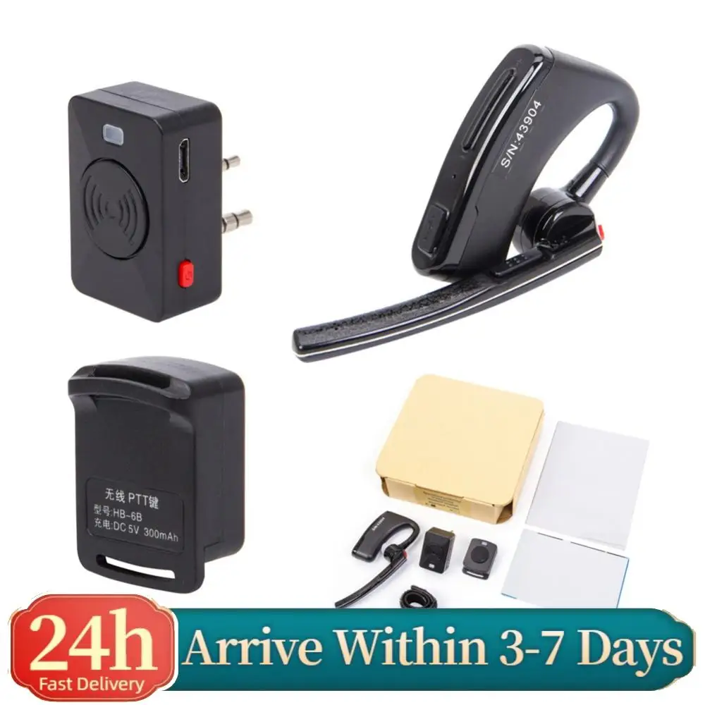 For BaoFeng UV-5R UV-82 Walkie Talkie Wireless Headphone Headset Wireless Earpiece for Motorola P8668 GP328D P8200 Two Way Radio