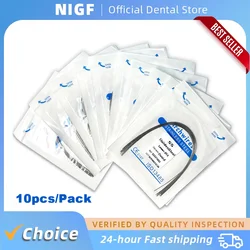 10Pcs/Pack Dental Arch Wires Orthodontic Super Elastic NITI Round Rectangle Archwire Lower/Upper 012/014/016/018/020/16x16/16x22