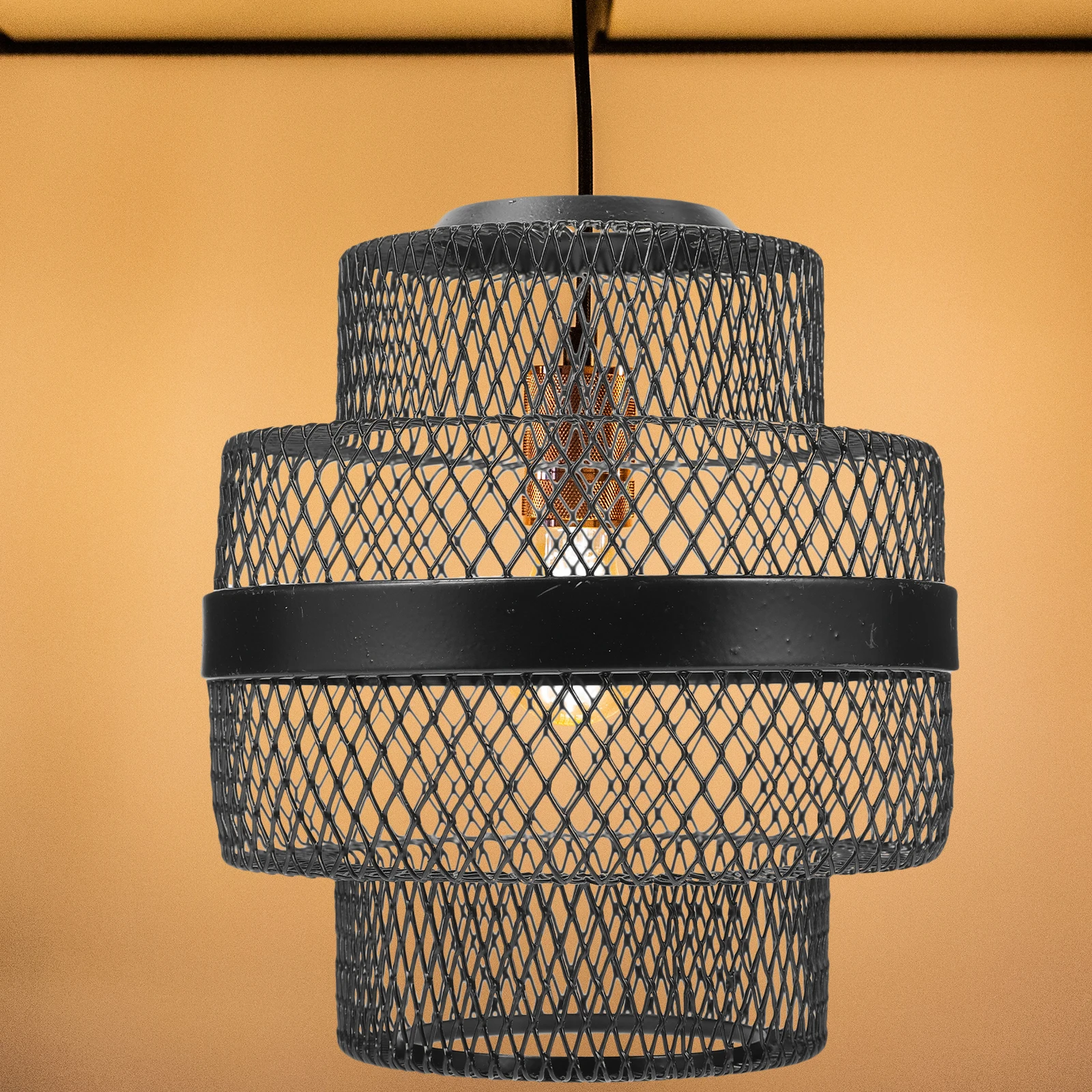 

Hollow Out Chandelier Shade Ceiling Lamp Cover Pendant Light Cage Replacement Wrought Iron Decorative Lighting for Kitchen