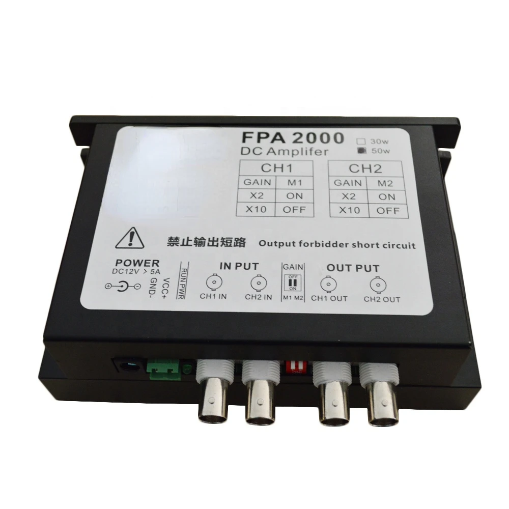 

FPA2000-50W High Power Dual Channel amplifier amplify For Arbitrary Waveform Function Signal Generator