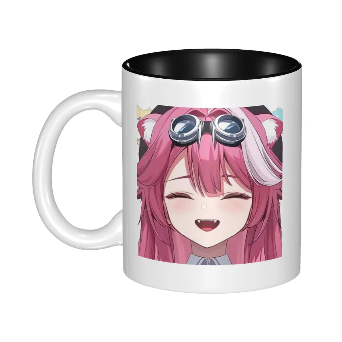 Hololive Raora Panthera Laughing Mug Funny Ceramic Coffee Cups Tea Mugs Milk Cup Drinkware Gifts for Woman Man