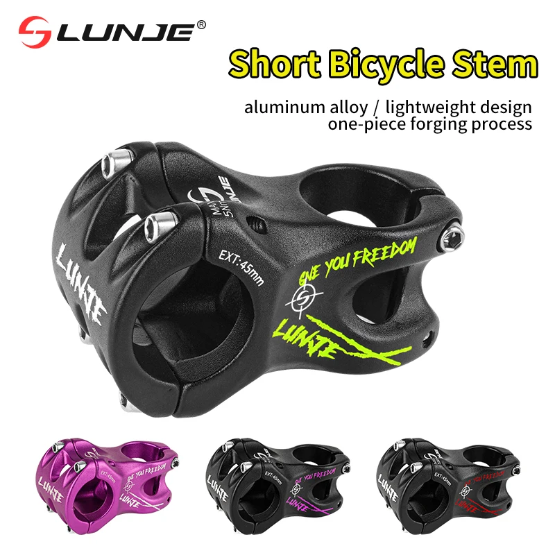 MTB Road Bike Stem 31.8*45mm Aluminum Alloy Bicycle stem Ultralight Quick Release Short Handlebar Risers Bicycle Accessories