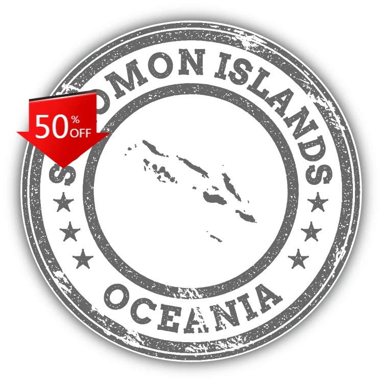 Solomon Islands Map Oceania Unique Car Laptop Window Bumper Waterproof Vinyl Decal Gift Unique Cool Funny Cool Retro Cool