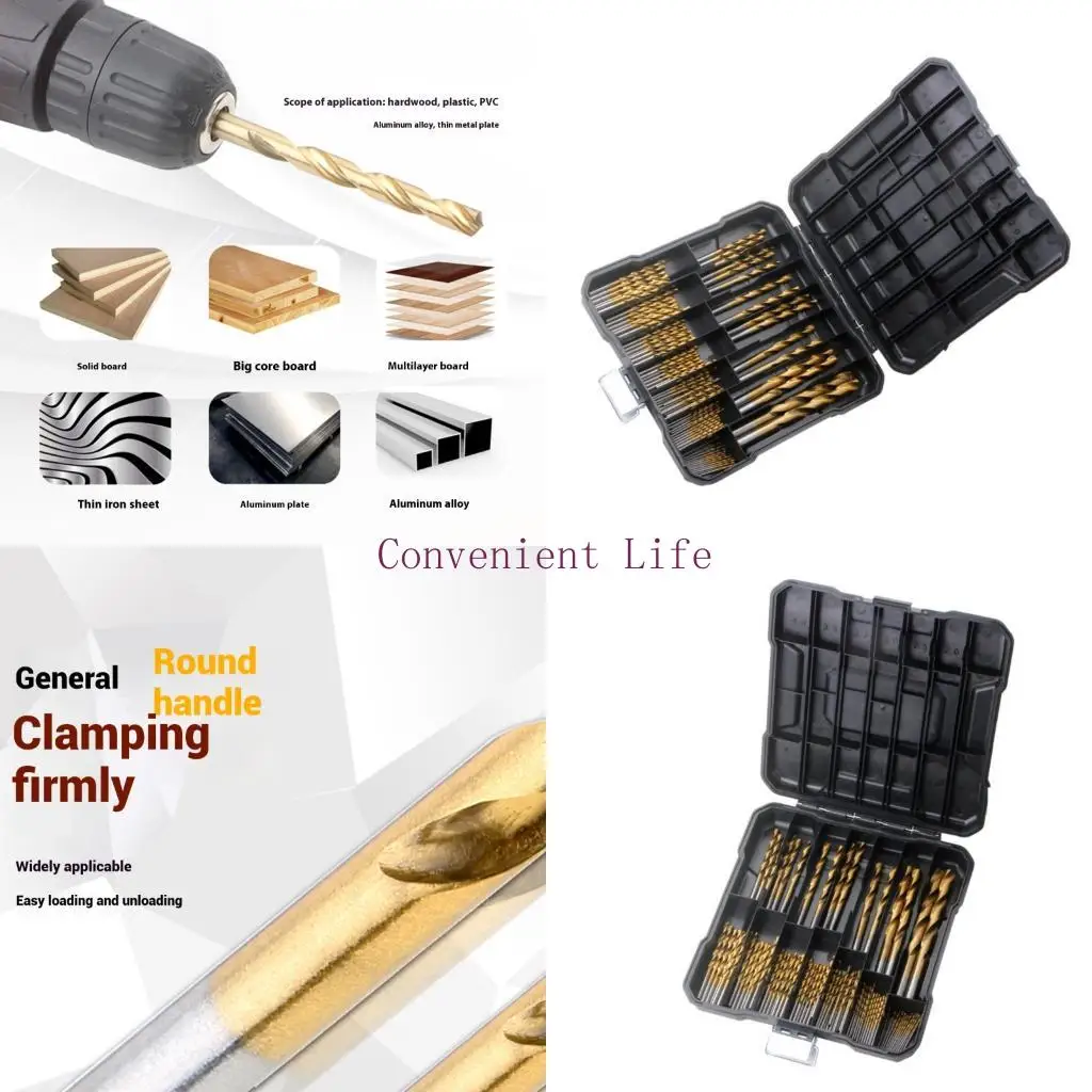 

L1EE HSS DRILE BITS Установите 1,5 мм-10 мм для алюминиевого сплава. Чугунное дерево в подносе для хранения