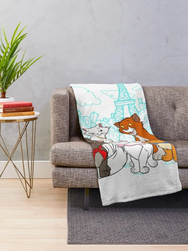 The Aristocats classic cartoon Classic Throw Blanket Retros Thermals For Travel Heavy Blankets