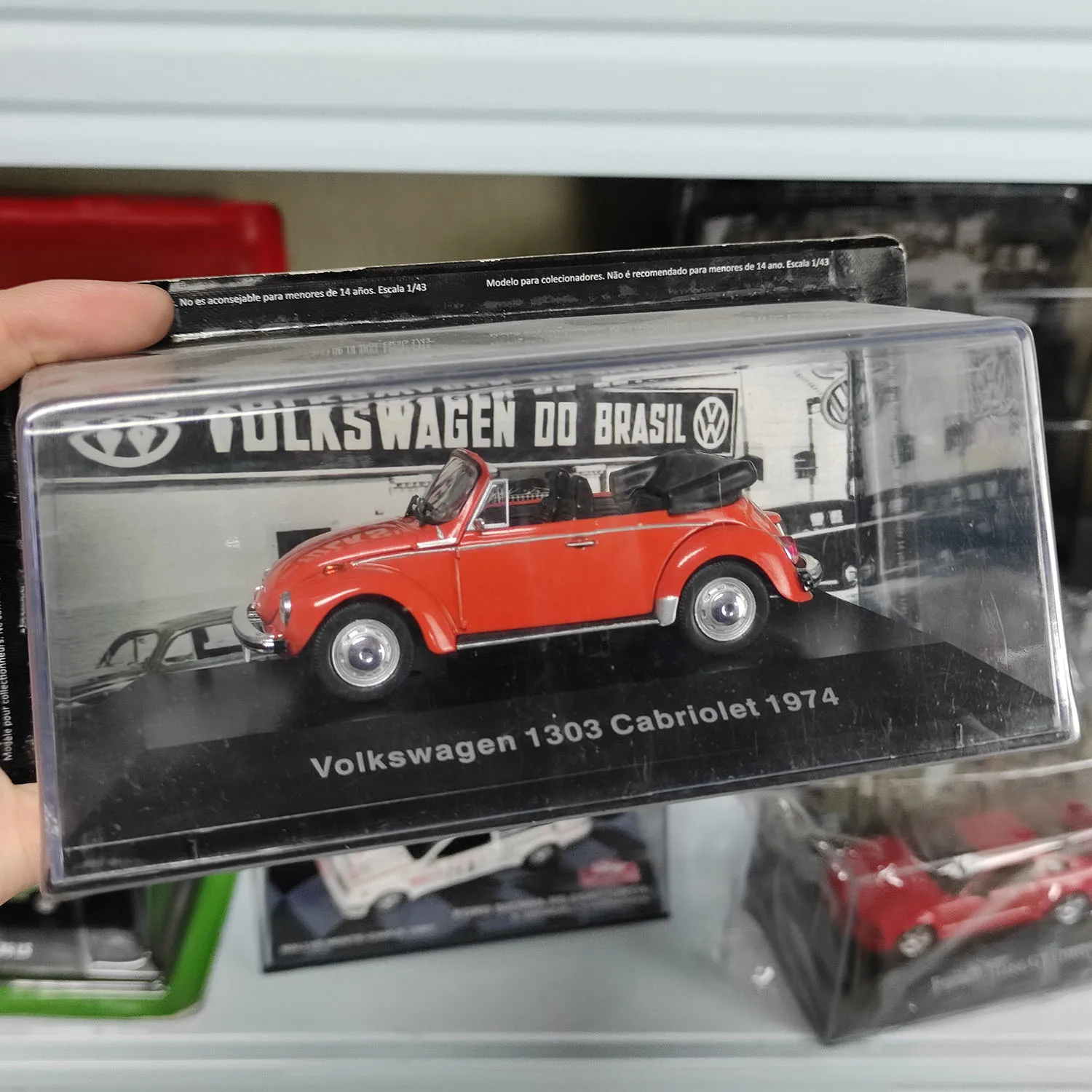Diecast IXO 1:43 Escala VW 1303 Vintage Convertible 1974 Modelo de coche de aleación