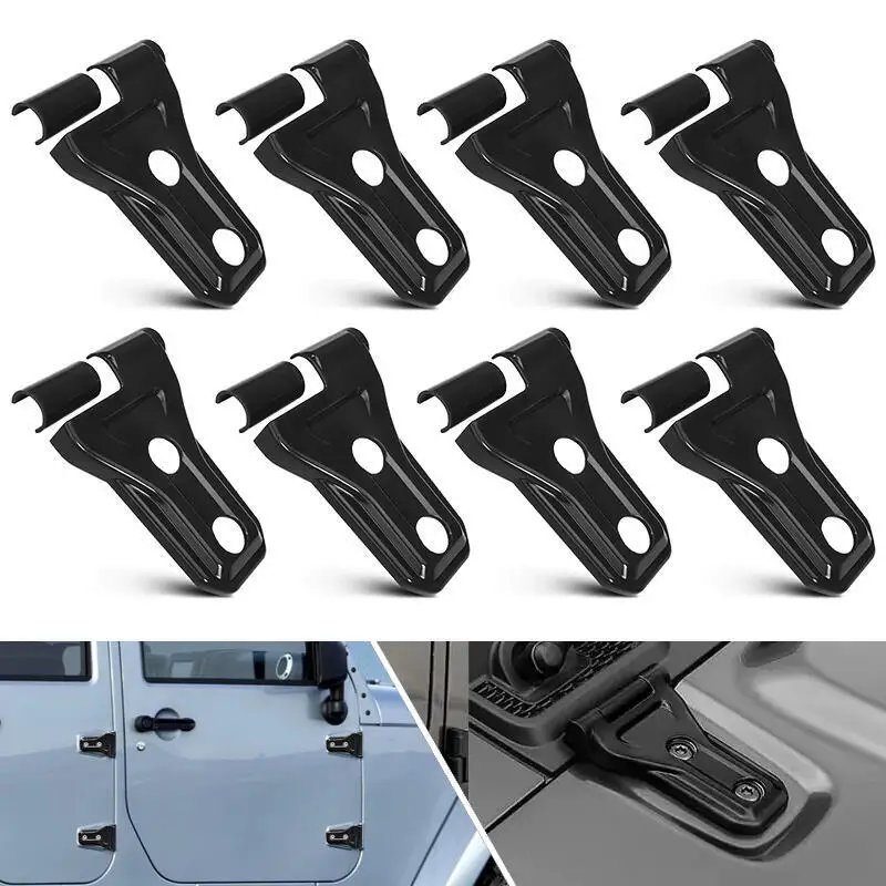 8/4Pcs Door Hinge Cover Trim External Fittings for Jeep Gladiator Jt Wrangler Jl 2018+ 2-Door 4-Door Exterior Accessories