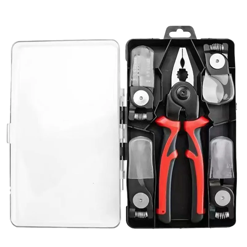 

Multi-Functional Tool 5-In-1 Replaceable Head Tool Set Multi-Functional Wire Stripper Electrician Special