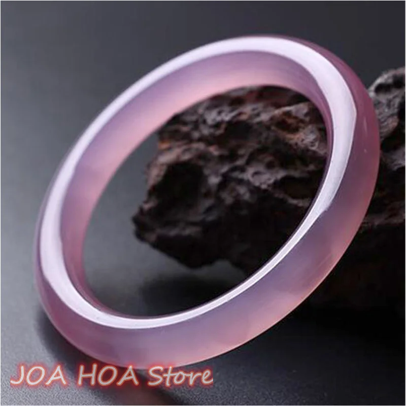 Jade Bracelet Purple Fashion Accessories Jadeite Natural Charm Women Men for Hand Carved Round Bangle Lady Fine Jewelry