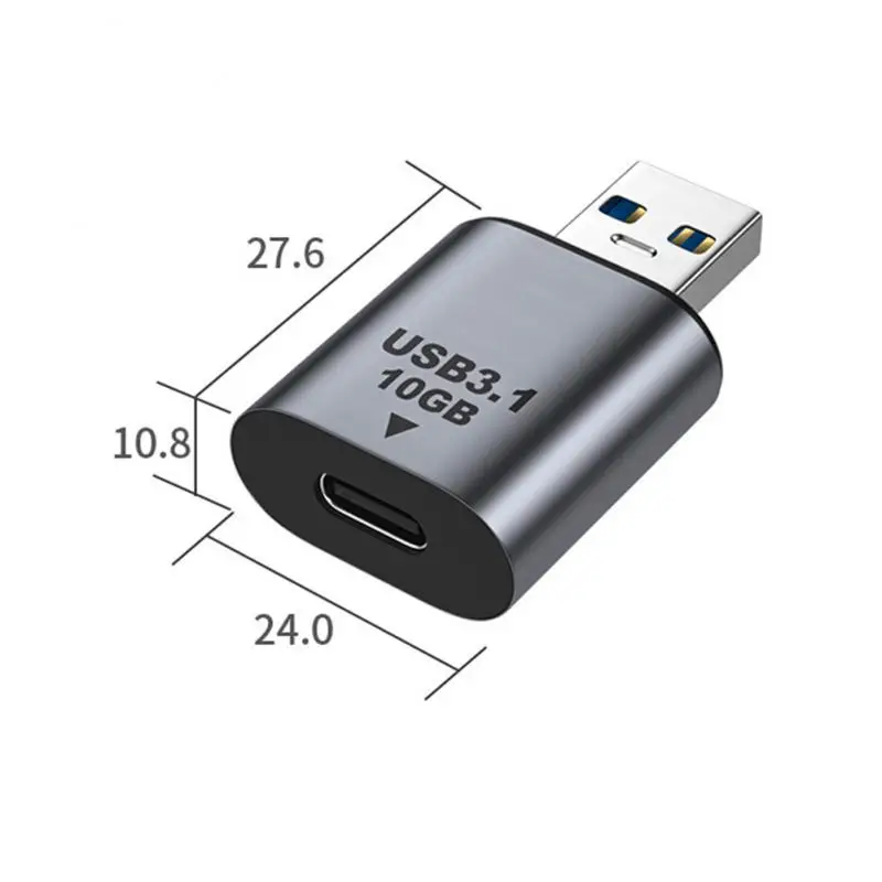 RYRA USB3.1 to USB 3.1/Type C Adapter Mini Male Female Converter USB3.1 Gen 2 Charging Data High Speed Transfer Connector 10Gbps