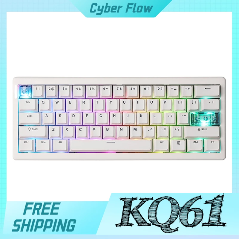 

Cidoo Qk61 Qmk Mechanical Keyboard Wireless Bluetooth Three Mode Gasket Hot-Swap Customization Keyboard For Gamer Office Gifts